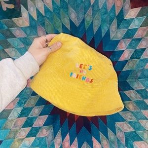 “Let’s Be Friends” Yellow Buckethat